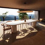 Faceted Fiberglass Dining Table