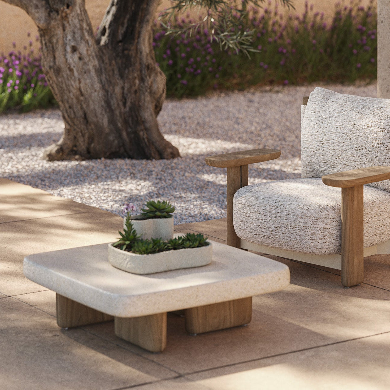 Polygon Fiberglass Coffee Table